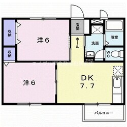 ニュ－エルディム北畝Ｂの物件間取画像